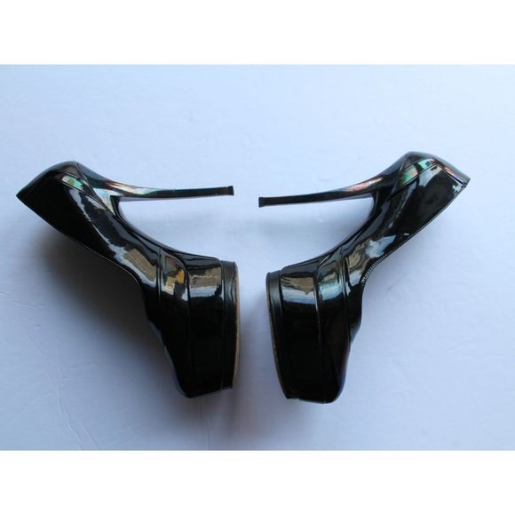 Gucci Oil Slick Platform Stiletto Heels Black Size 36 - Picture 11 of 13